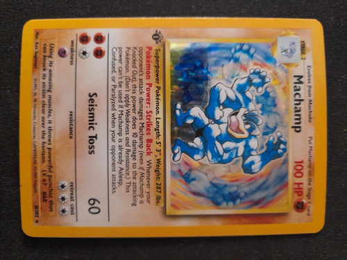 Machamp 8 1st Edition Base Set Pokemon Tcg (Usado)