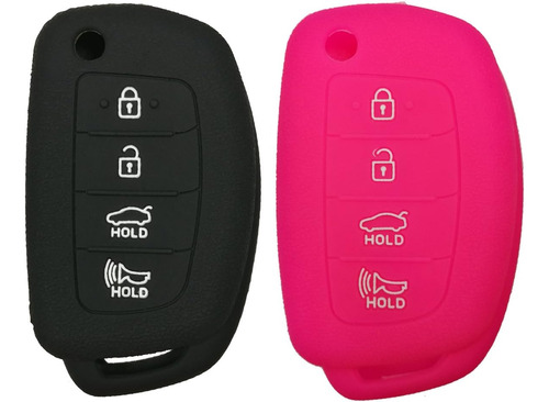 2 Uds Flip Key Fob Cover Skin Remote Case Keyless Entry...