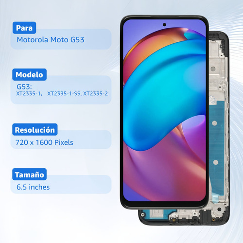 Pantalla Táctil Lcd Para Motorola Moto G53 Con Marco Con Kit