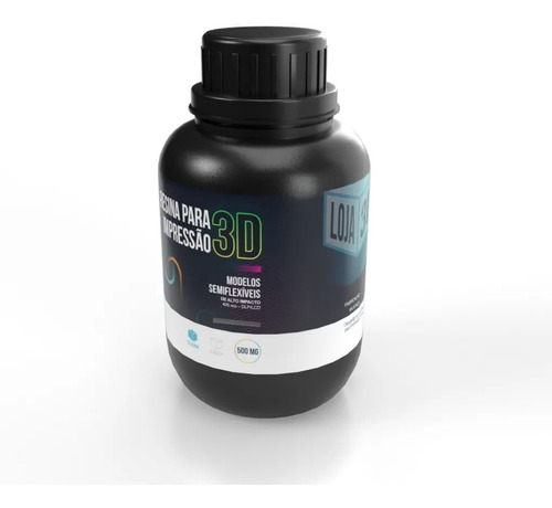 Imagem 2 de 2 de Resina Pro De Alto Impacto - Semiflex - Clear - Loja 3d 500g