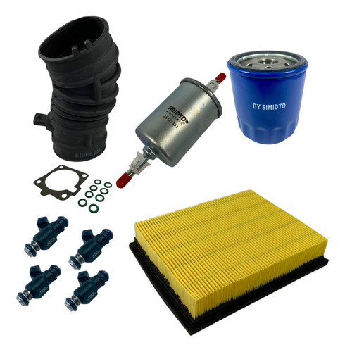 Inyectores Negros, Manguera, Filtros Chevy Mpfi 1.6l 08-12