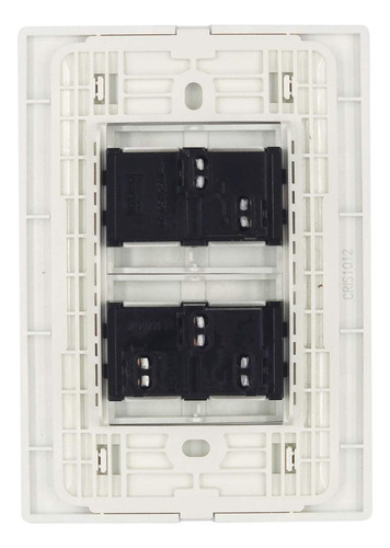 Placa Tipo Cristal 1 Apagador Senc Y 1 Esc 1.5 Mod Bco Igoto