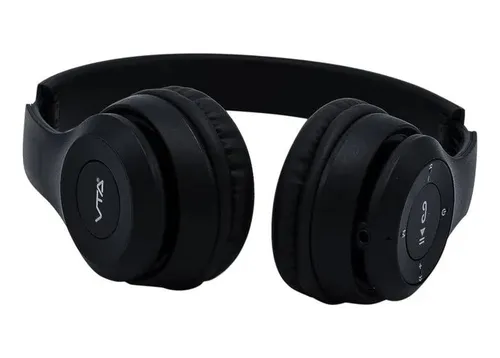 Audífonos de Diadema VTA Inalámbricos Bluetooth On Ear Recargables Negro