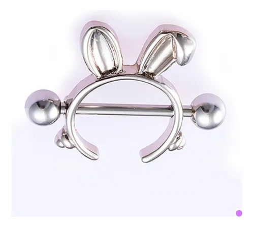 Piercing Pezón Nipple Rabbit Conejo Acero Quirúrgico Pw3z
