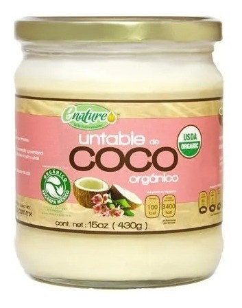 Imagen 1 de 1 de Crema De Coco Orgánico Enature 430 G