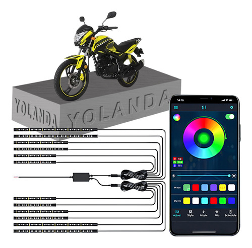 Luces De Ambiente Para Italika Ft200 Chasis De Motocicletas