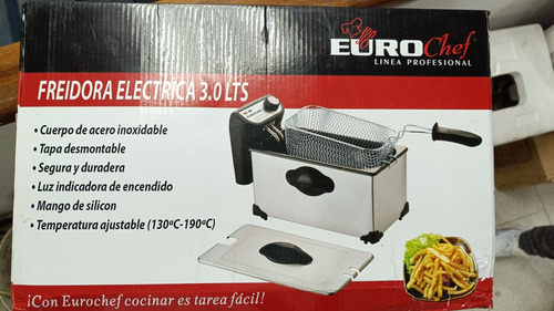 Freidora Electrica De 3 Litros Euro Chef 