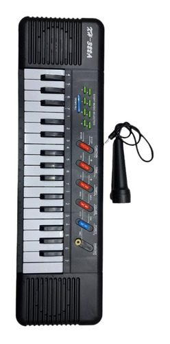 Teclado Infantil Musical 32 Teclas Keys Com Microfone Piano