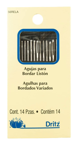 Agujas Para Bordar Listón Adornar Dritz 14pzas Dritz