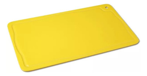 Tábua De Corte Tabua Amarela Retangular Desenho Liso Cor Amarelo50cm X 30cm X 1cm