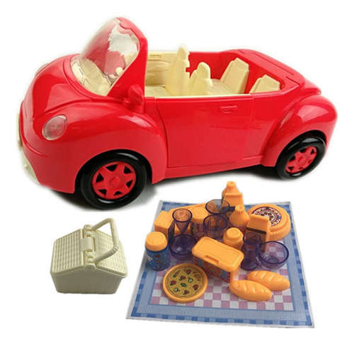 Set De Juego De Coche De Pícnic Convertible Para Niños Simul