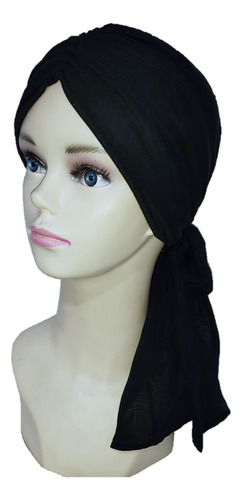 Turbante Oncológico Con Banda Ajustable Tyamia Para Mujer Color Negro