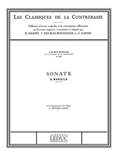 Sonate No.39, Le Classiques De La Contrabasse.