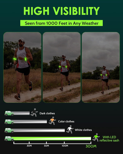 Ja Brazalete Led Recargable, Equipo Reflectante For Correr