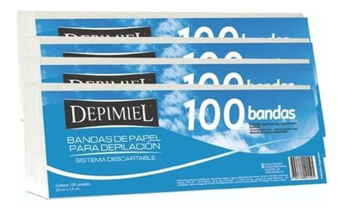 Depimiel - Bandas De Papel P/ Retirar Cera Kit X 4