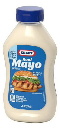 Kraft Molho De Maionese Cremosa 354ml - Importado