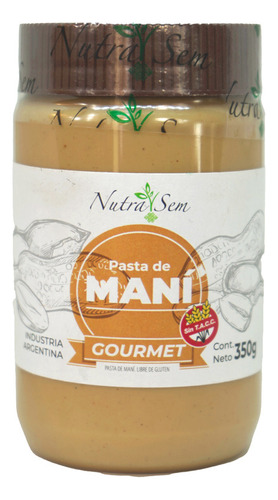 Nutrasem mantequilla pasta de mani 350g sin azucar