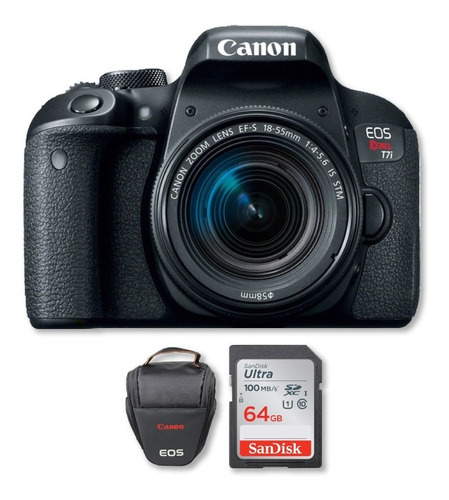 Canon T7i Con Lente 18-55mm Incluye Memoria De 64gb + Bolso