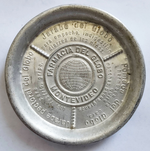 Antiguo Posa Vasos De Aluminio Farmacia Del Globo Uruguay