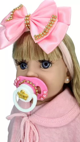 Reborn Boneca Realista Menina Kit Abigail Loira em Promoção na