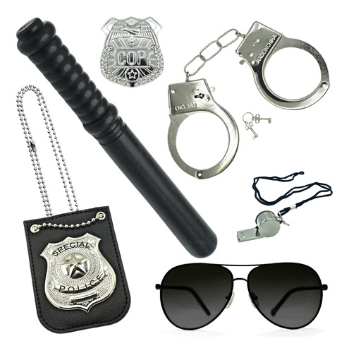 6 Pcs Set Accesorios Policiales: Equipo Policial Para El Jue