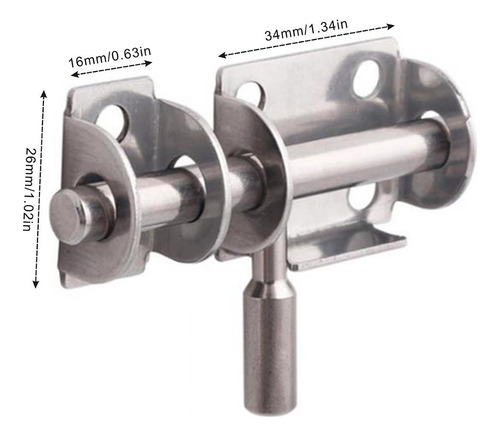 2 Cerradura De Puerta Corrediza De Acero Inoxidable