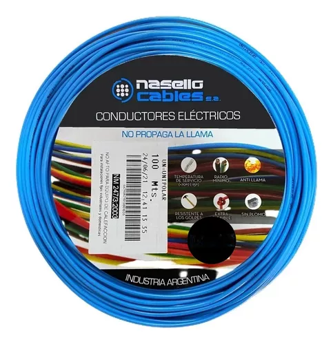 Cable Unipolar 2.5 Mm Normalizado X100 Mts Ignifugo Flexible