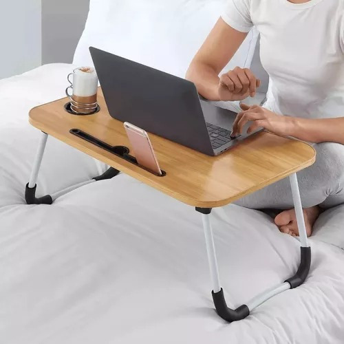 Mesa De Servicio Plegable Para Cama Base Laptop Porta Vaso