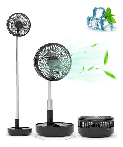 Ventilador Carga Solar Y Usb Telescopico Hasta 1 Mt Portatil