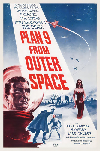 Poster Plan 9 De Espacio Exterior Autoadhesivo 100x70cm#1395