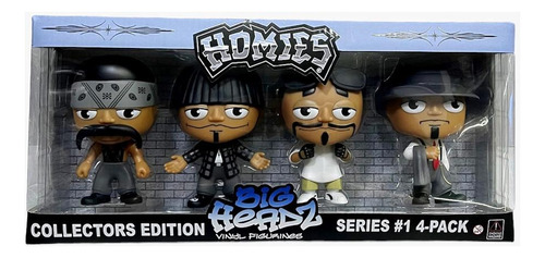 Homies Big Headz Series 1 Edición De Colección 4 Pack