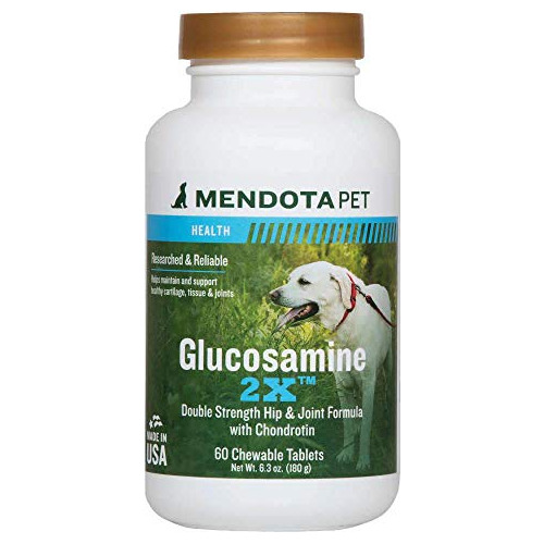 Mendota Mascotas Glucosamina 2x - 60 Tabletas - Ddtzn