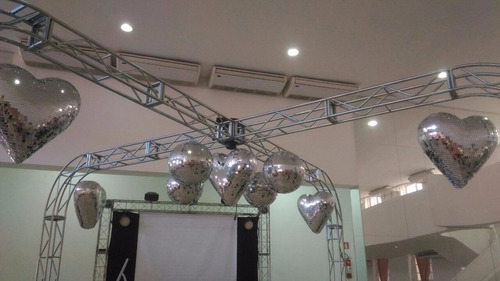 Treliças Kit Trave Box Truss Q20 Aço 2,75x3,5m Curva