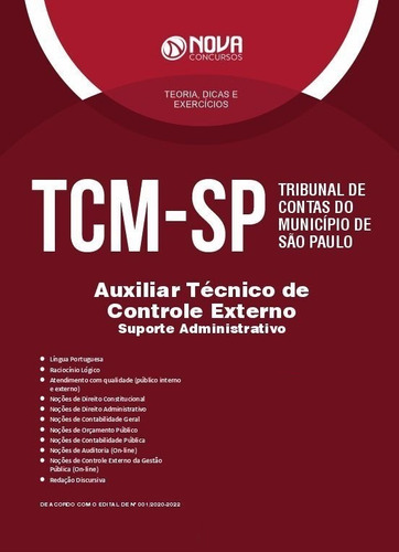 Apostila Tcm Sp - Auxiliar Técnico Suporte Administrativo