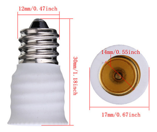 Soporte Conversor De Adaptador De Bombilla E12 A E14