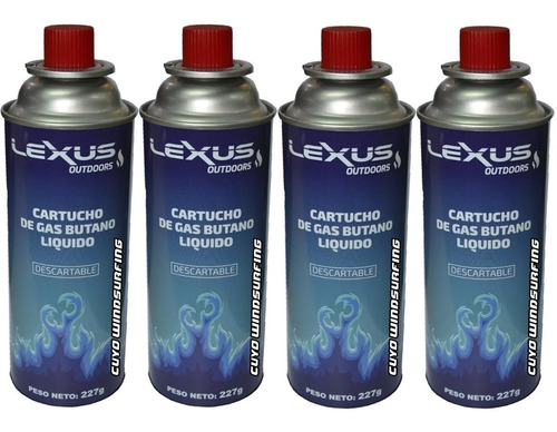 Cartucho De Gas Butano Propano Lexus X 4 Unidades