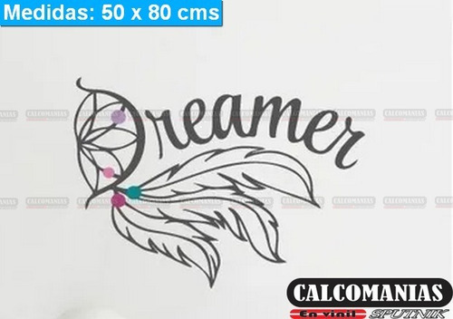 Vinil Decorativo Dreamer, Plumas, Vinilo Atrapasueños, Dream