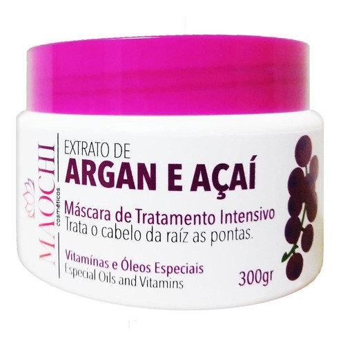 Máscara De Tratamento Extrato De Árgan E Açaí 300g Maochi