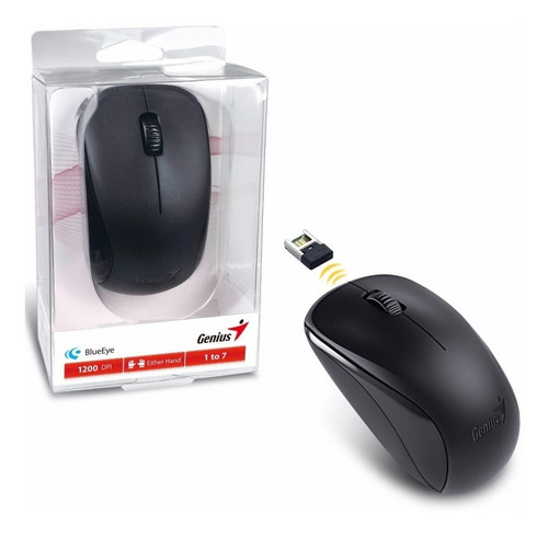Mouse Inalámbrico Blueeye Genius Nx-7000 1200dpi Wireless Bk