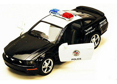 Kinsmart Ford Mustang Gt Police 2006 Blanco Y Negro 1-38 Toy