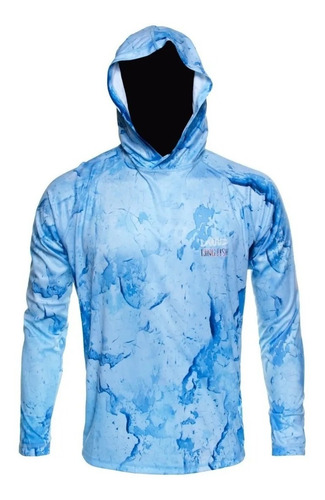 Imagen 2 de 5 de Remera Pesca King M. Larga + Capucha + Filtro Uv50 + Regalo