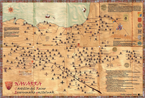 Mapa  Navarra. Castillos Del Reino  -  - * 