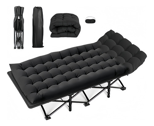 Catre Plegable Para Acampar Con Colchoneta Camastro Portátil