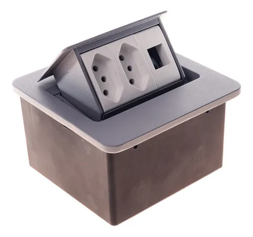 Caja de mesa gris 128 Pratik, 3 bloques, Qtmov