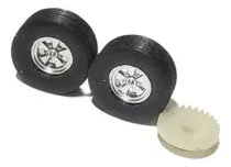 Comprar Ruedas Corona Y Eje Set Para Pistas A Pila De Scalextric 