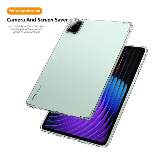 USTIYA Funda Para Xiaomi Pad 7/7 Pro 11.2 Pulgadas Case Protectora TPU Color Carcasa Transparente Cover