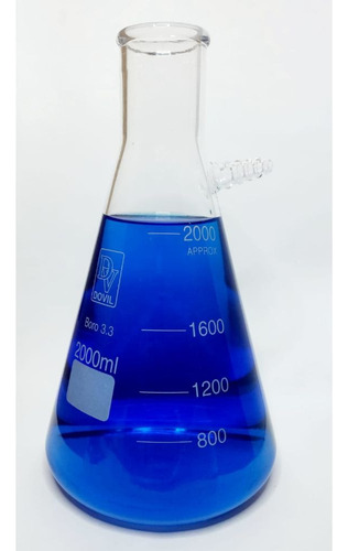 Frasco Kitazato Com Saída Superior De Vidro 2000ml