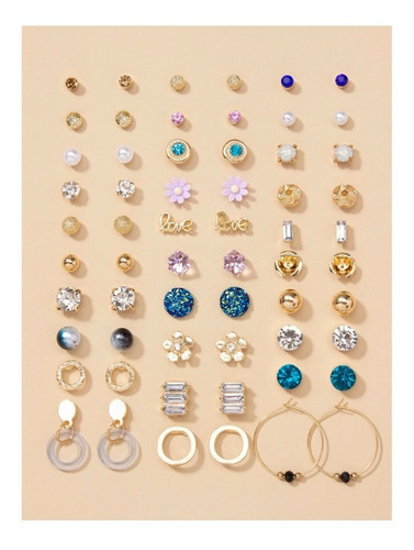 Pack 30 Pares De Pendientes Con Varios Diseños