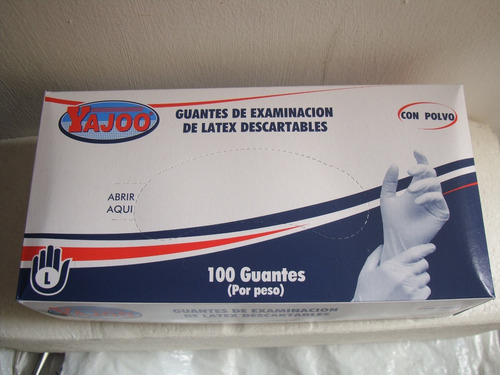 Guantes De Latex Multiples Usos Talla L. Caja X 100.