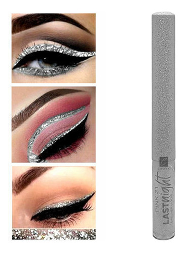 Delineador Para Ojos Con Glitter Holografico Pink 21 Maquill